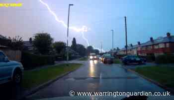 Dashcam captures incredible footage of lightning strike in skies over Warrington - Warrington Guardian