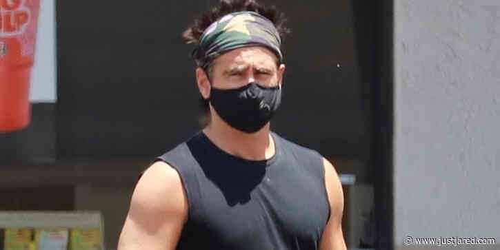 Colin Farrell Shows Off Muscles In Sleeveless Top While Out in LA