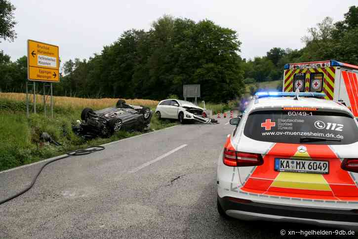 Kraichtal: Schwer Verkehrsunfall auf der Landesstraße - Hügelhelden.de