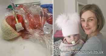 Mum had to have baby 3 months early so she could start treatment for rare cancer