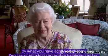 Queen gives rare glimpse inside home in first work video call