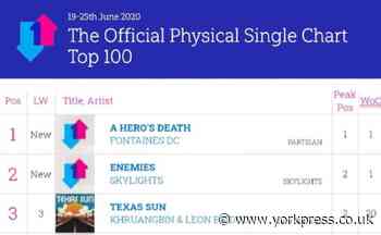 York band Skylights celebrate storming to number 2 in the charts