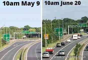 A64 near York gets back to normal as lockdown eases