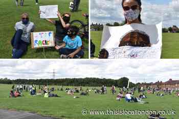 Black Lives Matter: peaceful demonstration takes place in Carshalton
