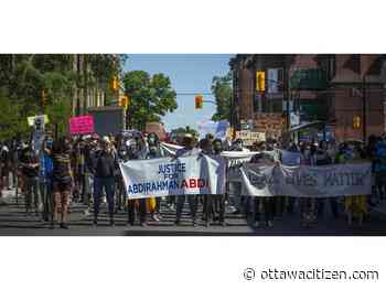 Crowd surges along Elgin Street, fills City Hall plaza at 'call to action for Black lives'