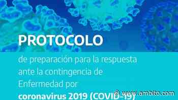 Provincia actualizó el protocolo para definir caso sospechoso - ámbito.com