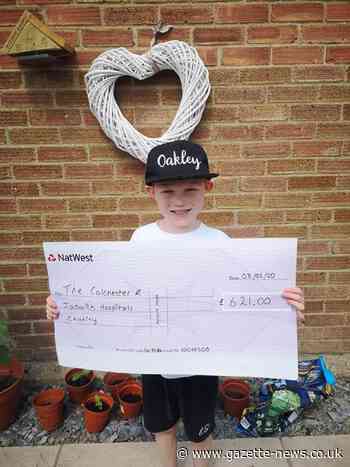 Colchester youngster Oakley, six, raises £600 for the NHS