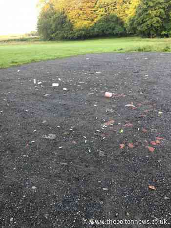 Laughing gas cannisters and drug snap bags dumped at Ridgemont Park