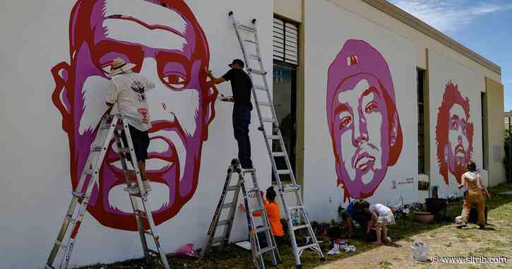 George Floyd mural in Salt Lake City vandalized