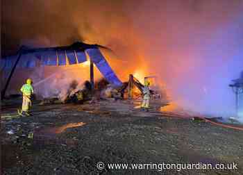 Crews spend more than 24 hours tackling massive barn fire - Warrington Guardian