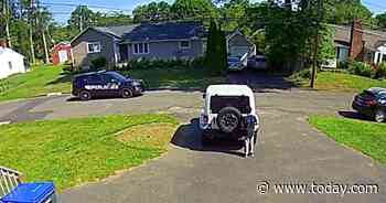 Dad shares video of 10-year-old hiding from police car: 'It floored me'