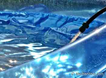 Man Attacks Inflatable Pool