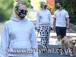 Pregnant Sophie Turner and Joe Jonas take dog for a walk