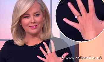 Newly-engaged Sam Armytage shows off her diamond ring on Sunrise