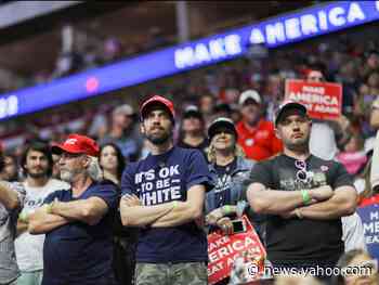 PHOTOS: Trump's Tulsa rally saw low turnout, groups of protesters, not much social distancing, and the return of the Baby Trump balloon