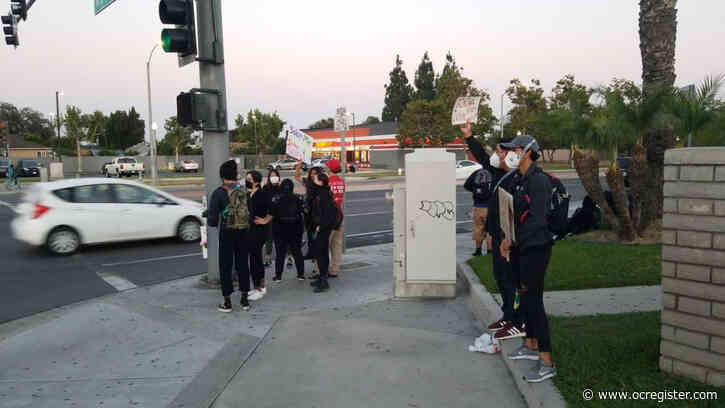 Curfew in place in Santa Ana on Monday night; protest begins against shooting by L.A. County deputy