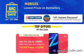 Flipkart Big Saving Days Sale Brings Offers on Pixel 3a, Vivo Z1x, iPhone XS, Samsung Galaxy S10 Lite, Others