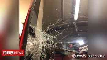 Preston fire engine's windscreen smashed by youths