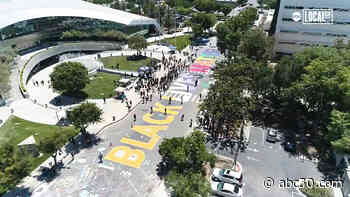 Hundreds paint "Black Lives Matter" on Central California street