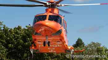 One dead, another critically hurt after car, dump trump collide near Newmarket