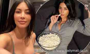 Kim Kardashian looks almost unrecognisable as she shares a series of makeup free snaps