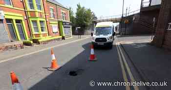 Police called as sinkhole opens up near Wallsend Metro station
