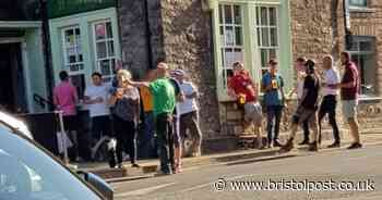 Anger over crowds of people drinking outside pub