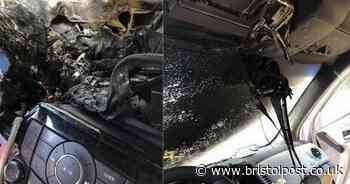 Pictures show why you should never leave hand sanitiser in cars in hot weather