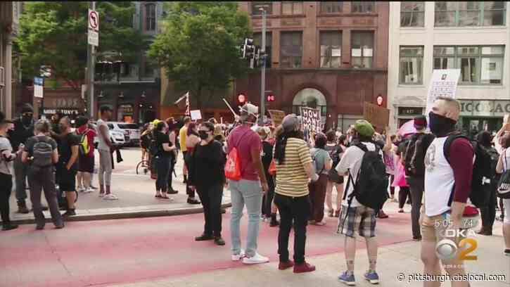 LGBTQIA+ Activists Protesting Outside Bar In Downtown Pittsburgh