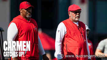 Bruce Arians, Byron Leftwich and Harold Goodwin Participate in Coaching Summit & Where to Get Your Gronk Burger | Carmen Catches Up - Buccaneers.com