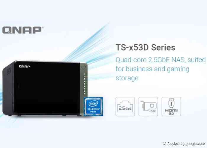 QNAP Quad-core Intel-based TS-x53D 2.5GbE NAS series introduced