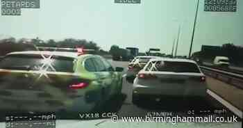 Watch -  car 'boxed in' by police on M5