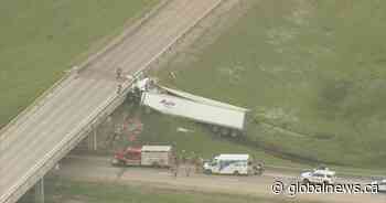 Man airlifted to hospital after crash on QEII south of Edmonton - Globalnews.ca