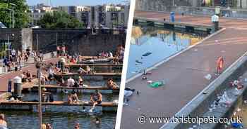 Rubbish left on Harbourside after hottest day of the year