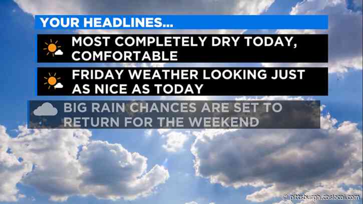 Pittsburgh Weather: Mostly Dry, Pleasant Day Expected