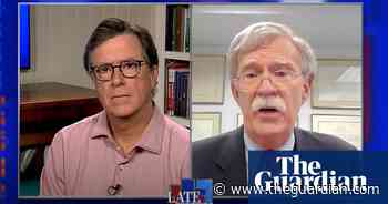 Stephen Colbert interviews John Bolton: 'How could you be naive?' - The Guardian