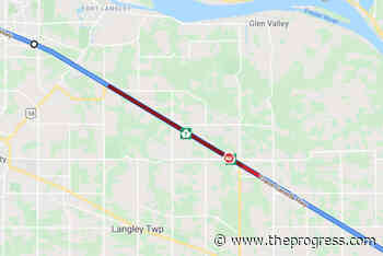 Morning crash slowing westbound Highway 1 traffic in Langley - Chilliwack Progress