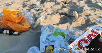 Sunderland beaches covered in rubbish as people flock to the seaside