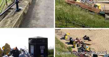 Grim images show the waste left by litter louts on Tynmouth's beaches