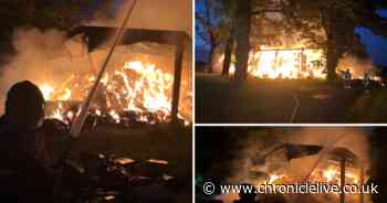 Durham barn fire which destroyed 1,000 tonnes of hay finally out after 19 hours