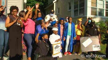 Newark high school graduates honored with drive-by celebration