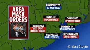 Breakdown of mask orders in Harris and surrounding counties - KTRK-TV