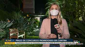 Prefeitura de Curitiba suspende prazo dos concursos públicos durante a pandemia do novo coronavírus - G1