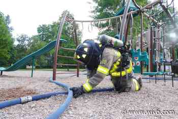 Williamsville Fire Department takes weekly drill to local playground