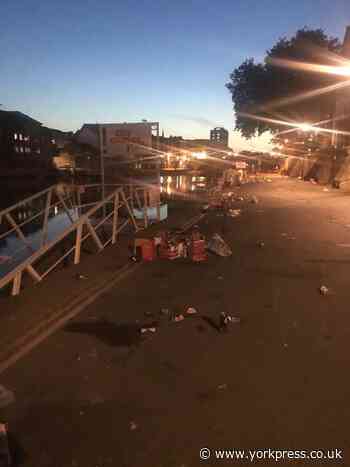 Police condemn 'tossers' who left this rubbish on riverside