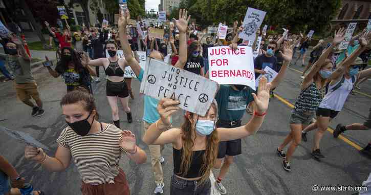More than 200 protesters march peacefully in downtown Salt Lake City