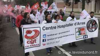Nouvelle action syndicale devant le centre hospitalier d'Arras, le 30 juin - La Voix du Nord
