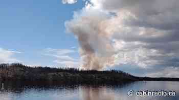 Lightning across North Slave as fire develops near Jennejohn Lake - Cabin Radio