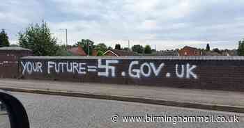 Swastika appears in political message on Tamworth bridge