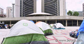 Protesters have occupied Nathan Phillips Square in Toronto with tents - blogTO
